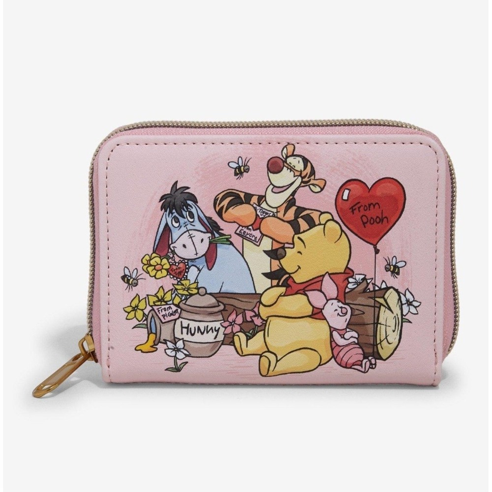 NWT Loungefly Disney Winnie The Pooh Valentine's Day Zip WALLET